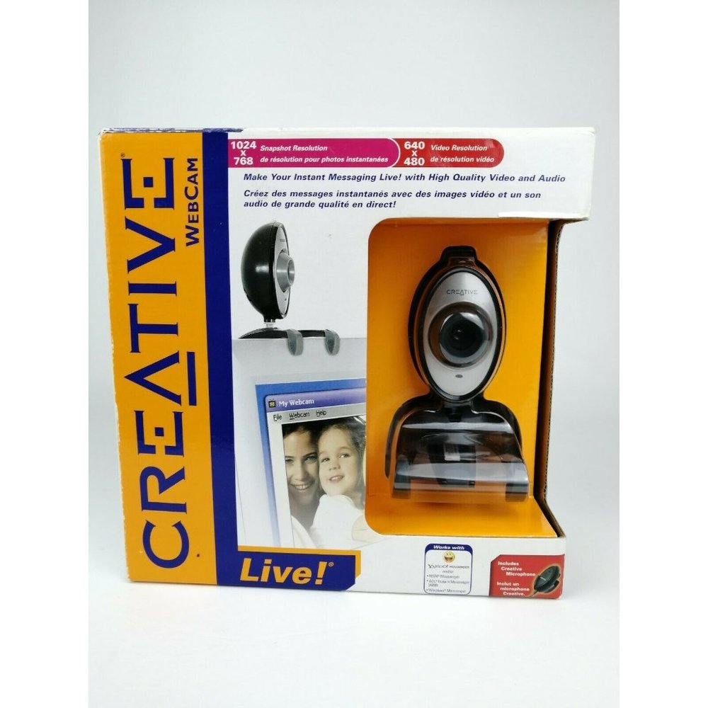 Creative Labs Webcam Live Yahoo Messenger USB Wired Webcam Built In Microphone